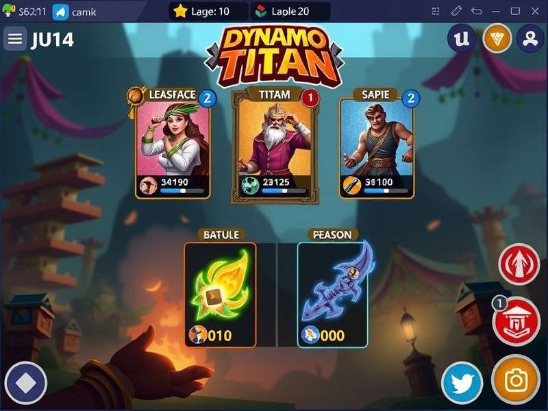 Dynamo Duel Titan character selection screen